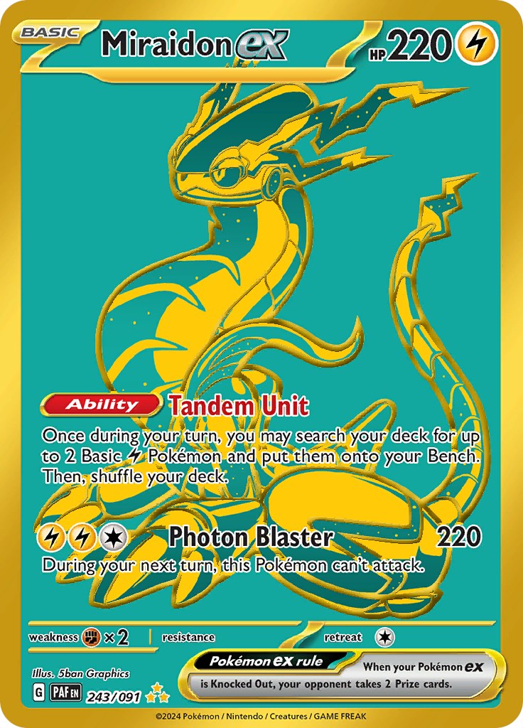 Miraidon ex (243/091) [Scarlet & Violet: Paldean Fates] | Jomio and Rueliete's Cards and Comics