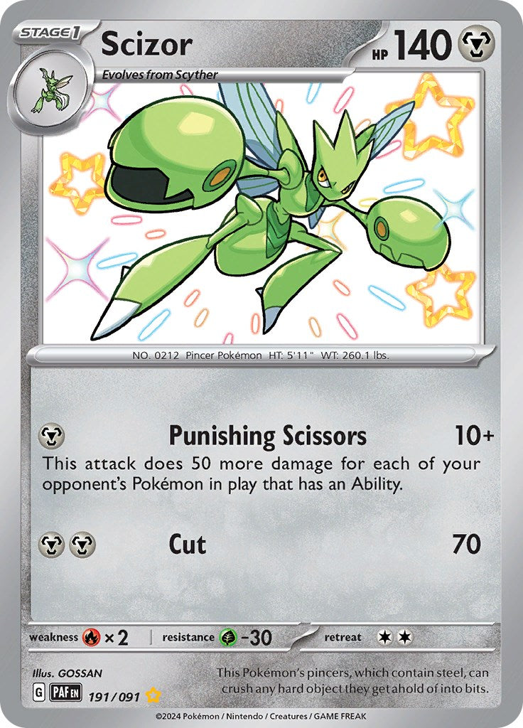 Scizor (191/091) [Scarlet & Violet: Paldean Fates] | Jomio and Rueliete's Cards and Comics