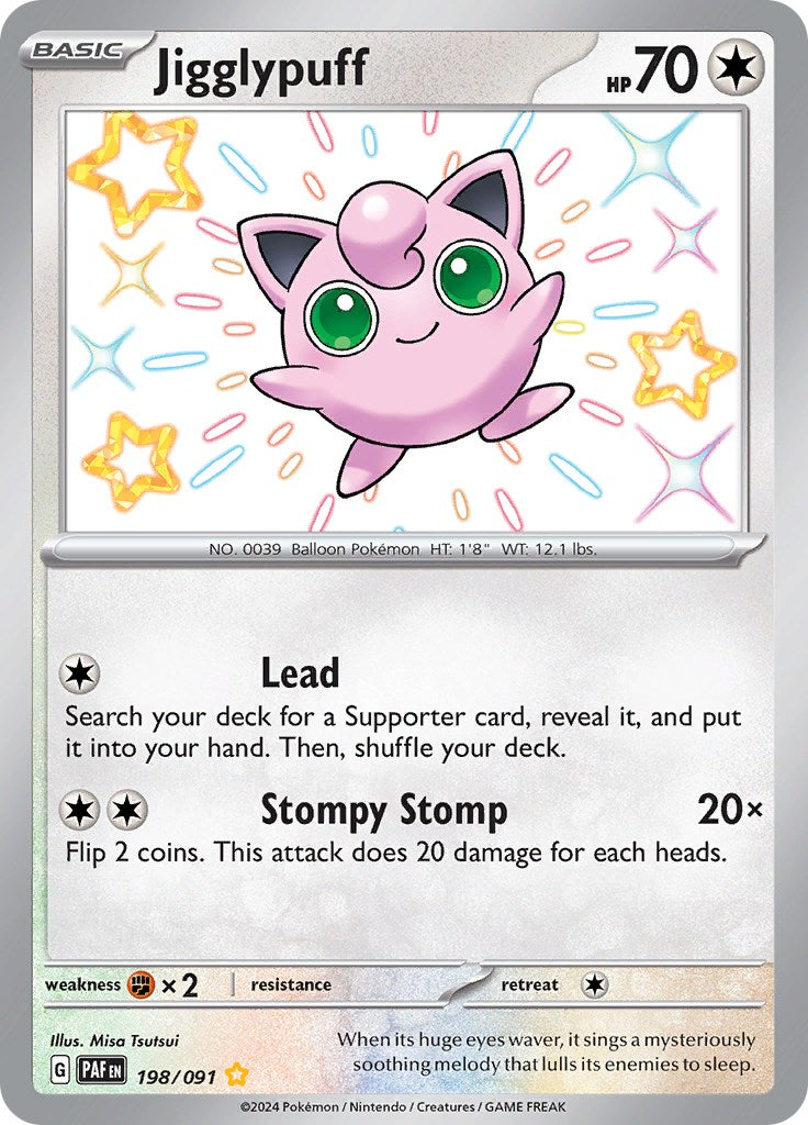 Jigglypuff (198/091) [Scarlet & Violet: Paldean Fates] | Jomio and Rueliete's Cards and Comics