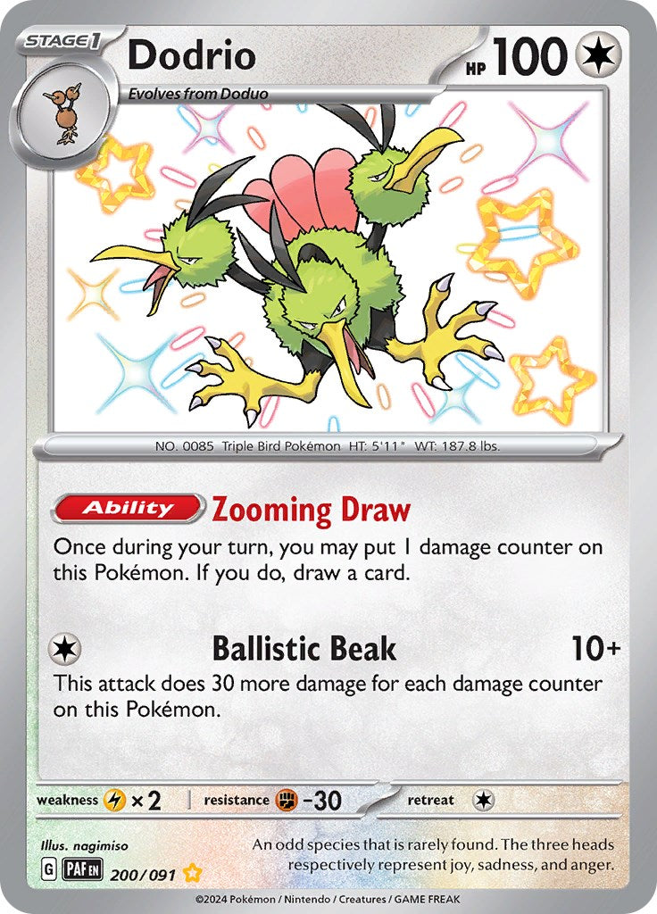 Dodrio (200/091) [Scarlet & Violet: Paldean Fates] | Jomio and Rueliete's Cards and Comics