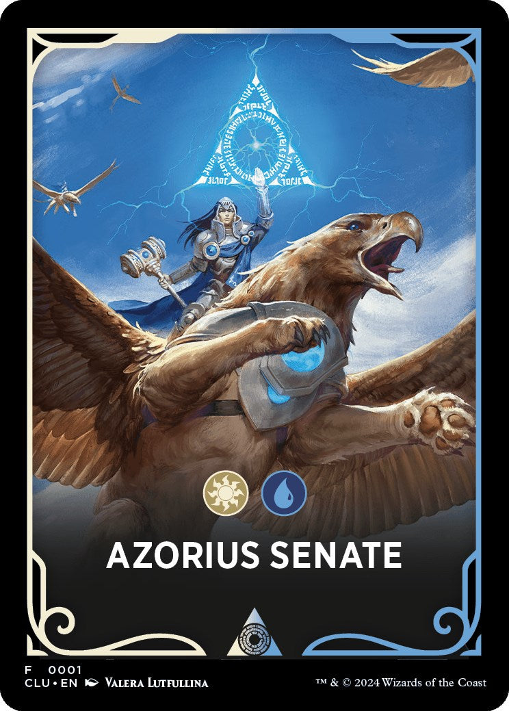 Azorius Senate Theme Card [Ravnica: Clue Edition Tokens] | Jomio and Rueliete's Cards and Comics