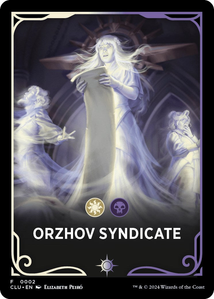 Orzhov Syndicate Theme Card [Ravnica: Clue Edition Tokens] | Jomio and Rueliete's Cards and Comics