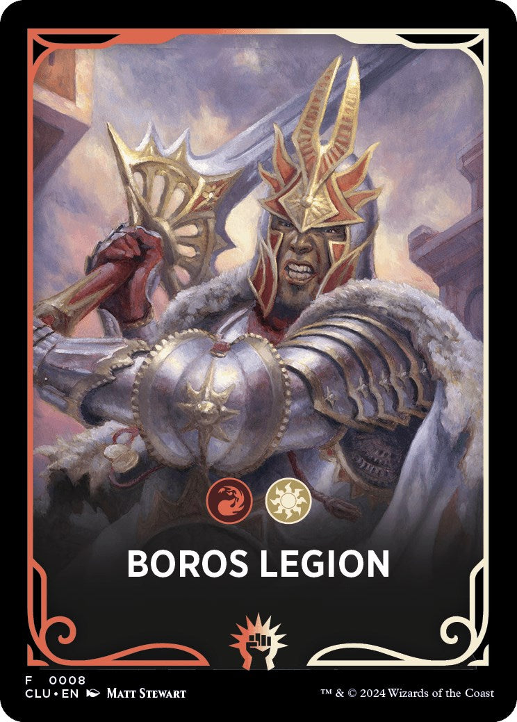 Boros Legion Theme Card [Ravnica: Clue Edition Tokens] | Jomio and Rueliete's Cards and Comics