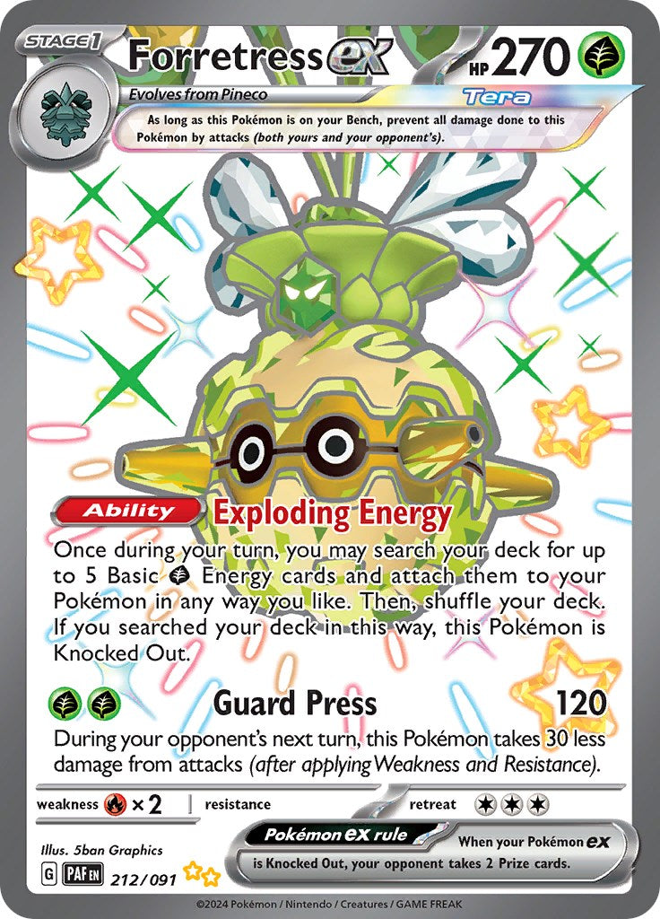 Forretress ex (212/091) [Scarlet & Violet: Paldean Fates] | Jomio and Rueliete's Cards and Comics