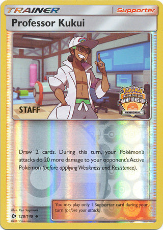 Professor Kukui (128/149) (Regional Championship Promo Staff) [Sun & Moon: Base Set] | Jomio and Rueliete's Cards and Comics