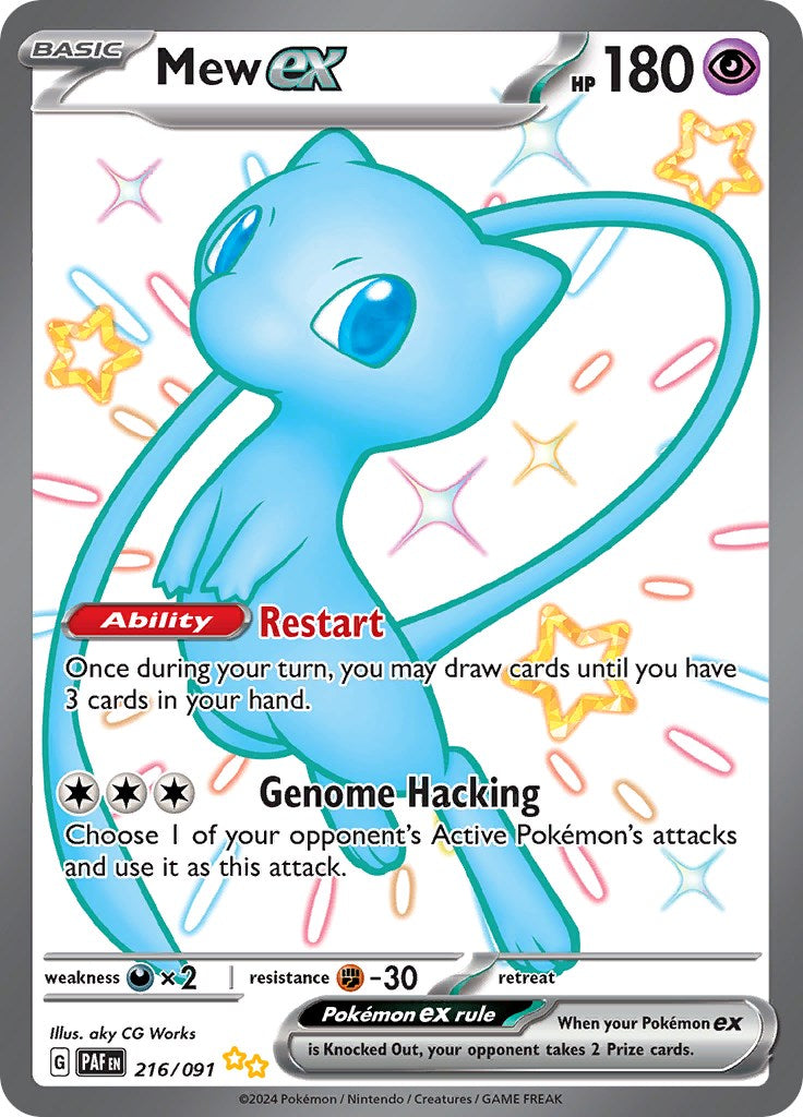 Mew ex (216/091) [Scarlet & Violet: Paldean Fates] | Jomio and Rueliete's Cards and Comics