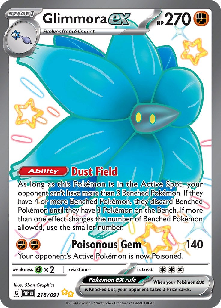 Glimmora ex (218/091) [Scarlet & Violet: Paldean Fates] | Jomio and Rueliete's Cards and Comics