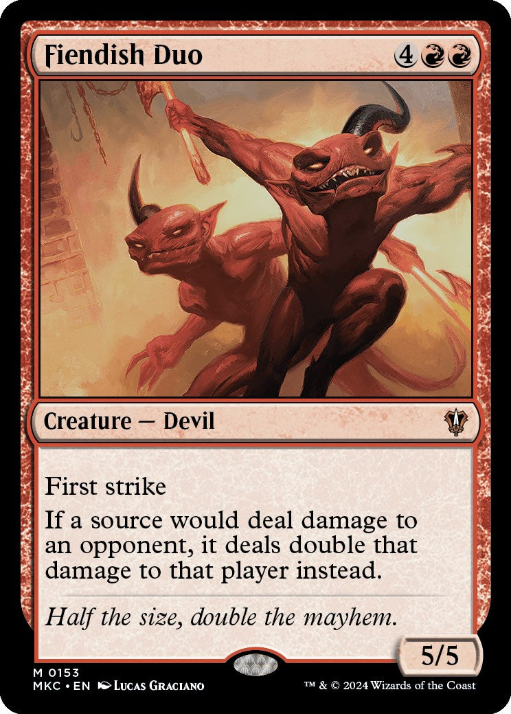 Fiendish Duo [Murders at Karlov Manor Commander] | Jomio and Rueliete's Cards and Comics