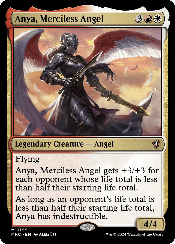 Anya, Merciless Angel [Murders at Karlov Manor Commander] | Jomio and Rueliete's Cards and Comics