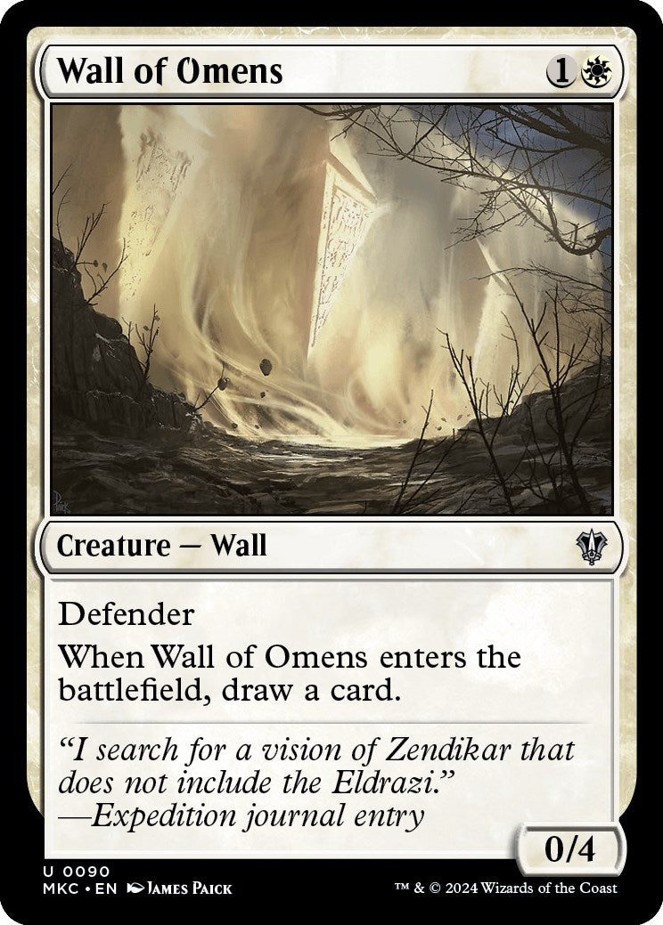 Wall of Omens [Murders at Karlov Manor Commander] | Jomio and Rueliete's Cards and Comics