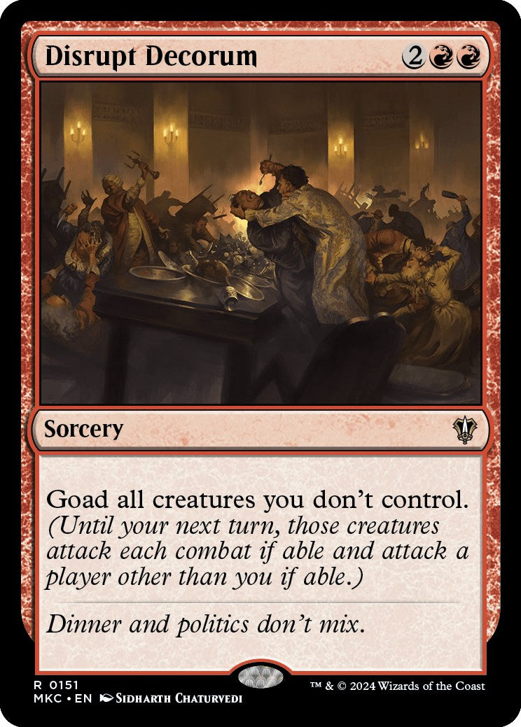Disrupt Decorum [Murders at Karlov Manor Commander] | Jomio and Rueliete's Cards and Comics