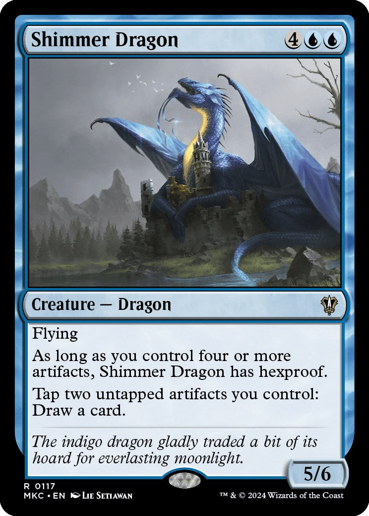 Shimmer Dragon [Murders at Karlov Manor Commander] | Jomio and Rueliete's Cards and Comics