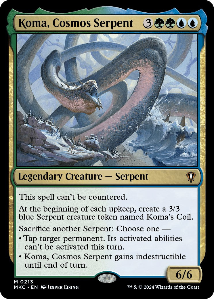 Koma, Cosmos Serpent [Murders at Karlov Manor Commander] | Jomio and Rueliete's Cards and Comics