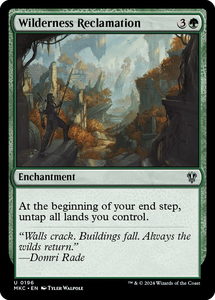 Wilderness Reclamation [Murders at Karlov Manor Commander] | Jomio and Rueliete's Cards and Comics