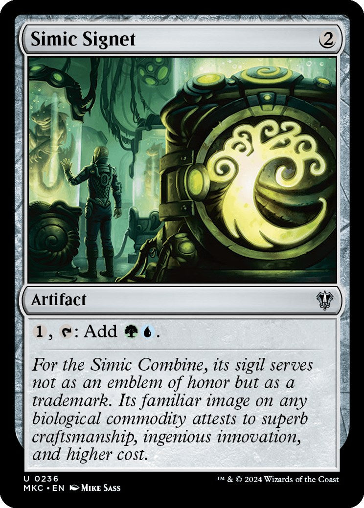 Simic Signet [Murders at Karlov Manor Commander] | Jomio and Rueliete's Cards and Comics