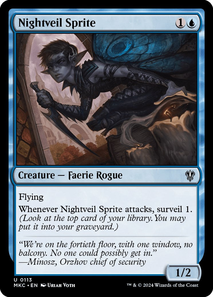 Nightveil Sprite [Murders at Karlov Manor Commander] | Jomio and Rueliete's Cards and Comics