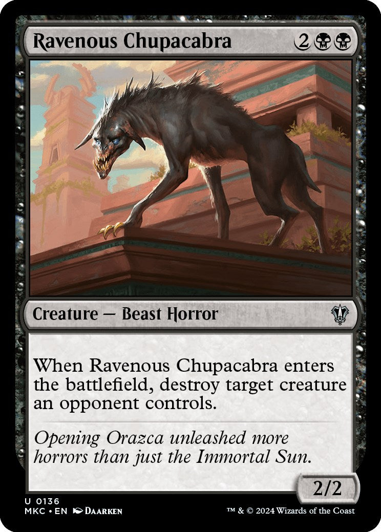 Ravenous Chupacabra [Murders at Karlov Manor Commander] | Jomio and Rueliete's Cards and Comics