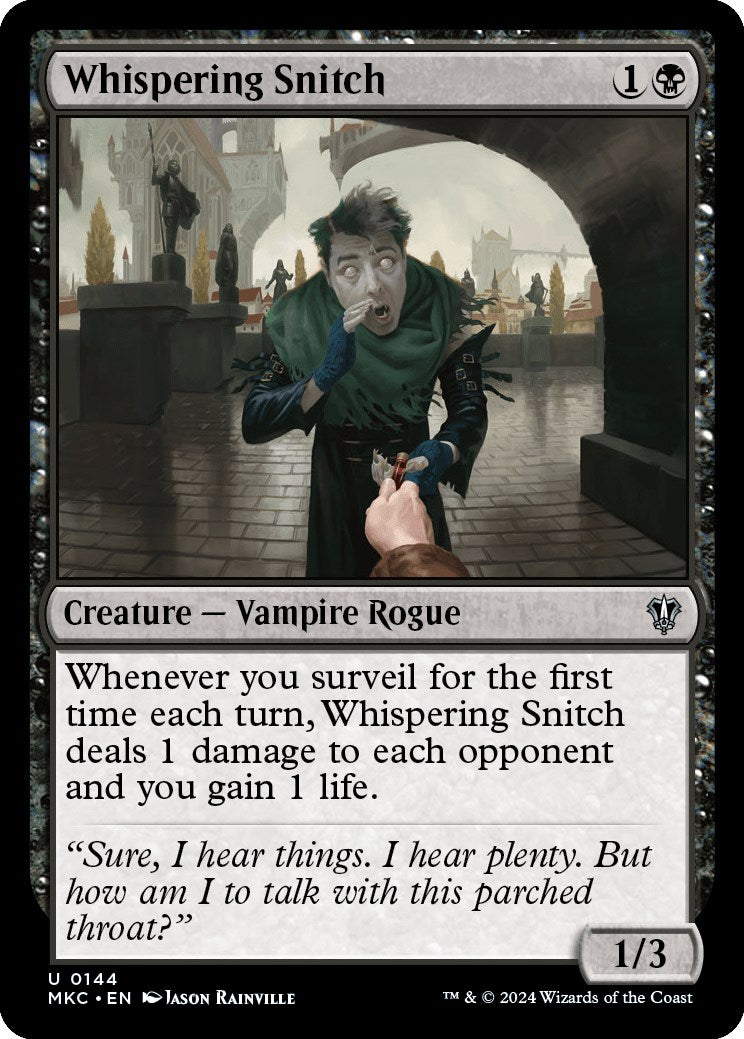 Whispering Snitch [Murders at Karlov Manor Commander] | Jomio and Rueliete's Cards and Comics
