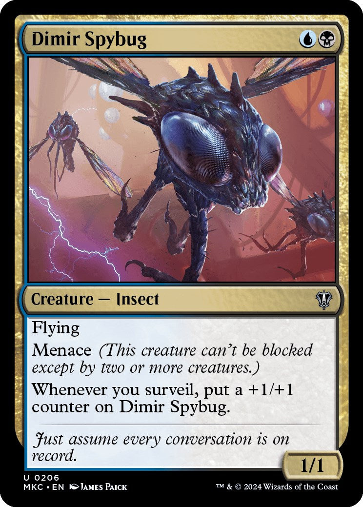 Dimir Spybug [Murders at Karlov Manor Commander] | Jomio and Rueliete's Cards and Comics