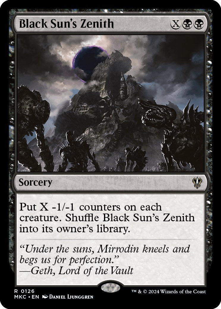 Black Sun's Zenith [Murders at Karlov Manor Commander] | Jomio and Rueliete's Cards and Comics