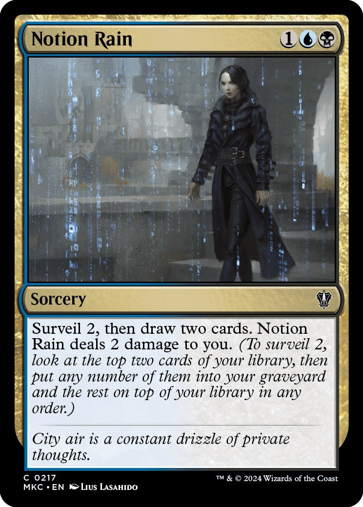 Notion Rain [Murders at Karlov Manor Commander] | Jomio and Rueliete's Cards and Comics