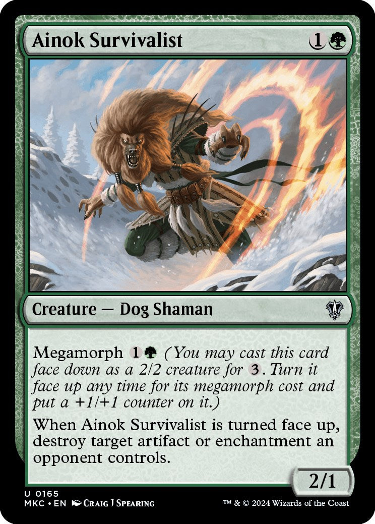 Ainok Survivalist [Murders at Karlov Manor Commander] | Jomio and Rueliete's Cards and Comics