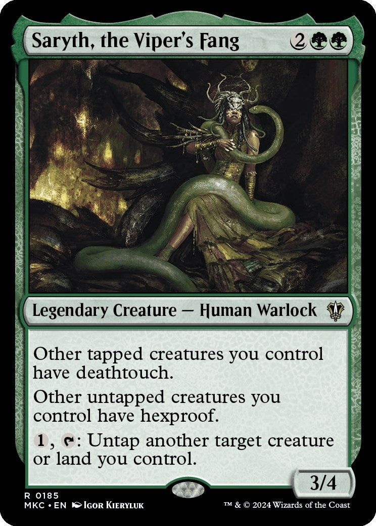 Saryth, the Viper's Fang [Murders at Karlov Manor Commander] | Jomio and Rueliete's Cards and Comics