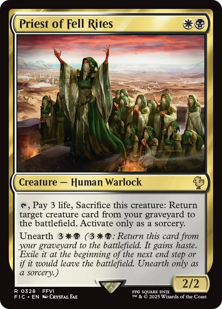 Priest of Fell Rites [FINAL FANTASY Commander] | Jomio and Rueliete's Cards and Comics