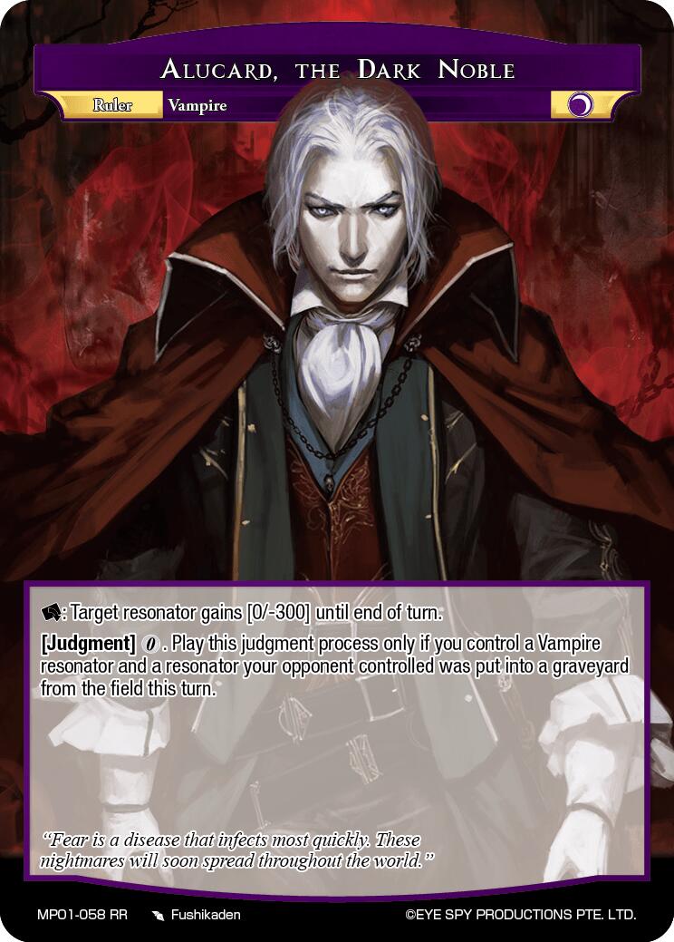 Alucard, the Dark Noble // Dracula, the Demonic One (MP01-058 JR) [Masterpiece "Pilgrim-Memories"] | Jomio and Rueliete's Cards and Comics