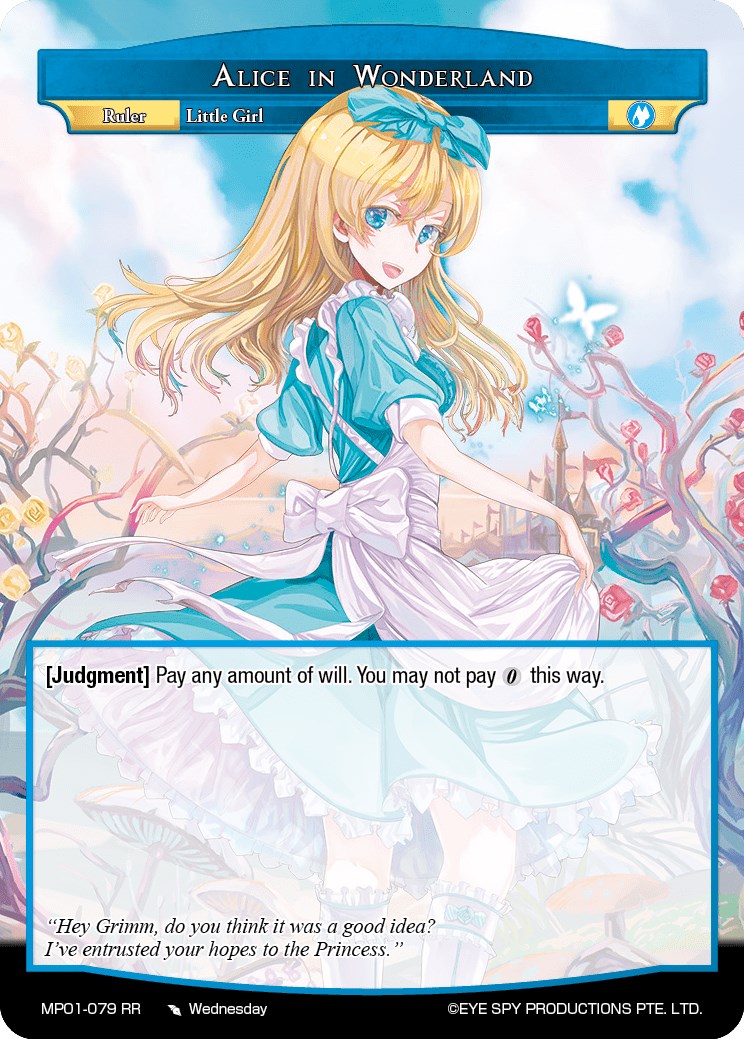 Alice in Wonderland // Alice, the Drifter in the World (MP01-079 JR) [Masterpiece "Pilgrim-Memories"] | Jomio and Rueliete's Cards and Comics
