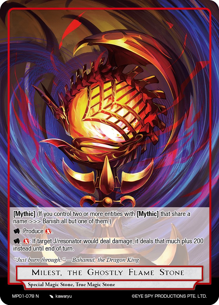 Milest, the Ghostly Flame Stone (MP01-078 N) [Masterpiece "Pilgrim-Memories"] | Jomio and Rueliete's Cards and Comics
