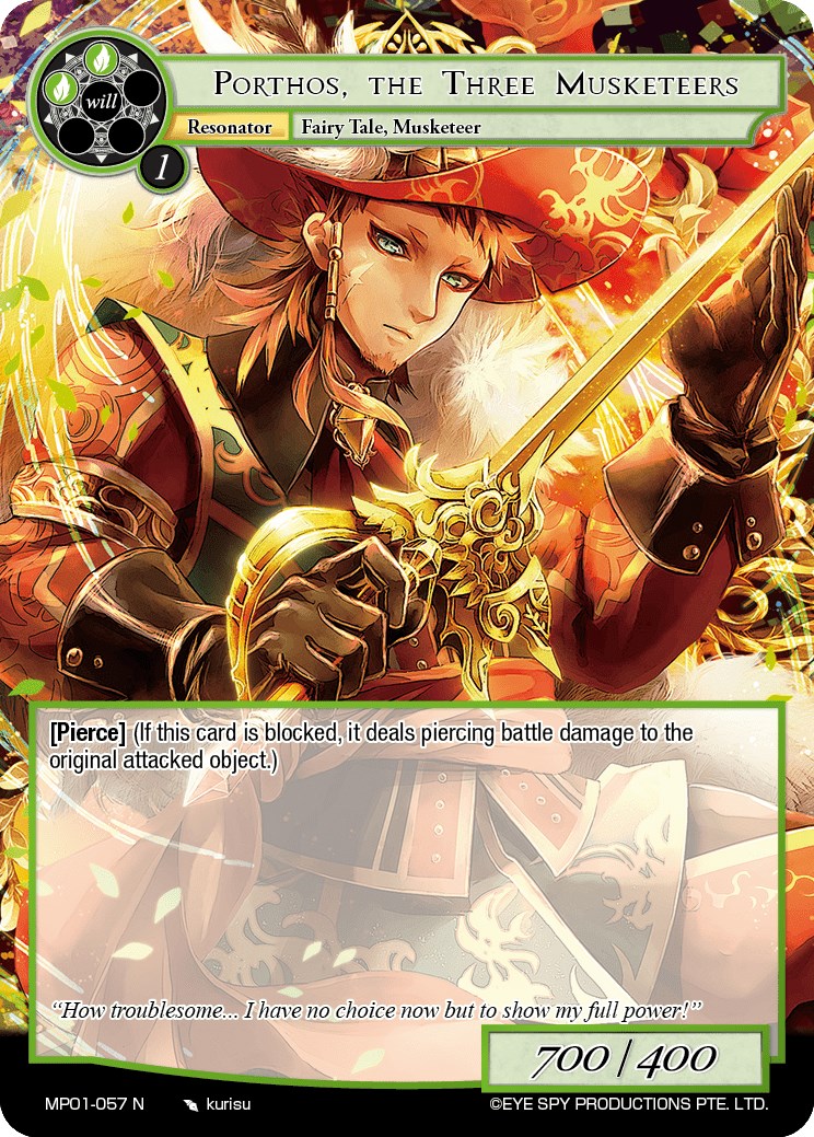 Porthos, the Three Musketeers (MP01-057 N) [Masterpiece "Pilgrim-Memories"] | Jomio and Rueliete's Cards and Comics