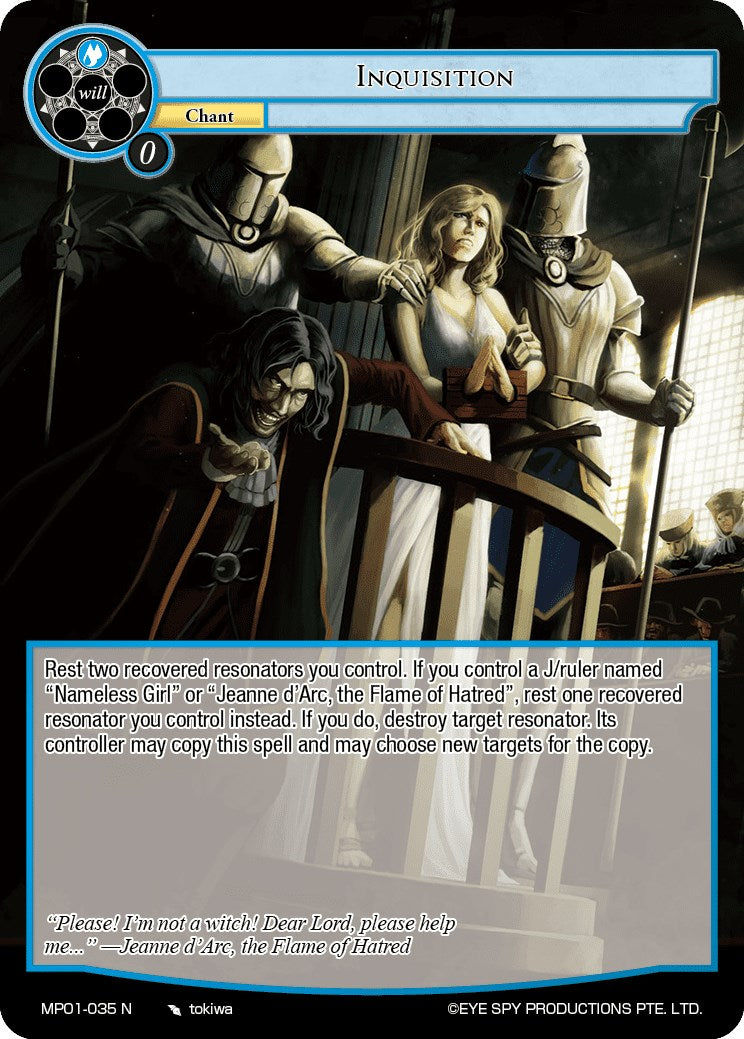 Inquisition (MP01-035 N) [Masterpiece "Pilgrim-Memories"] | Jomio and Rueliete's Cards and Comics