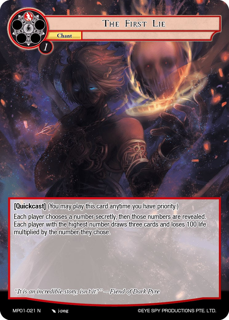 The First Lie (MP01-021 N) [Masterpiece "Pilgrim-Memories"] | Jomio and Rueliete's Cards and Comics