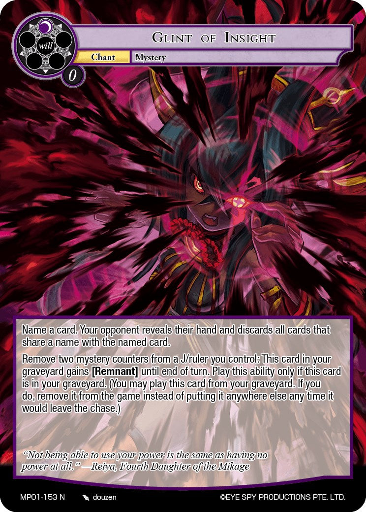 Glint of Insight (MP01-153 N) [Masterpiece "Pilgrim-Memories"] | Jomio and Rueliete's Cards and Comics