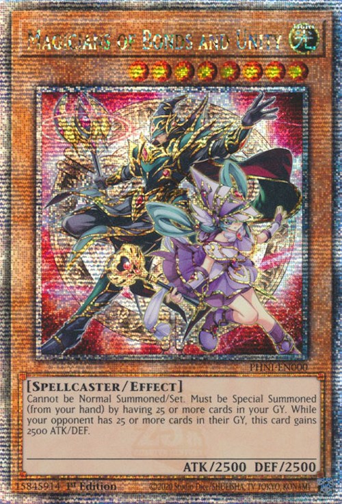 Magicians of Bonds and Unity [PHNI-EN000] Quarter Century Secret Rare | Jomio and Rueliete's Cards and Comics