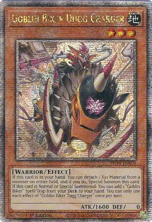 Goblin Biker Dugg Charger [PHNI-EN008] Quarter Century Secret Rare | Jomio and Rueliete's Cards and Comics
