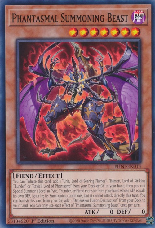 Phantasmal Summoning Beast [PHNI-EN014] Common | Jomio and Rueliete's Cards and Comics
