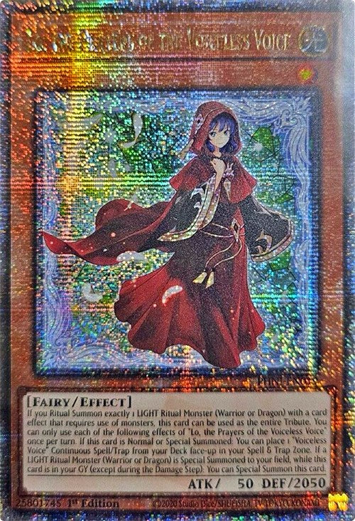 Lo, the Prayers of the Voiceless Voice [PHNI-EN019] Quarter Century Secret Rare | Jomio and Rueliete's Cards and Comics