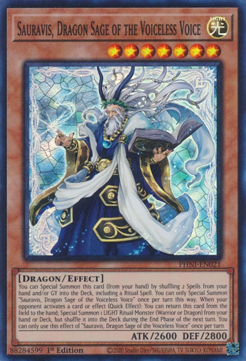 Sauravis, Dragon Sage of the Voiceless Voice [PHNI-EN021] Super Rare | Jomio and Rueliete's Cards and Comics