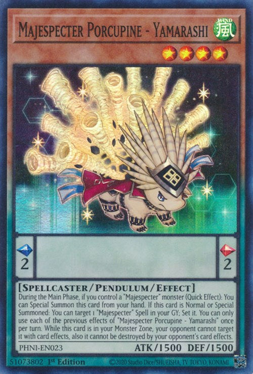 Majespecter Porcupine - Yamarashi [PHNI-EN023] Super Rare | Jomio and Rueliete's Cards and Comics