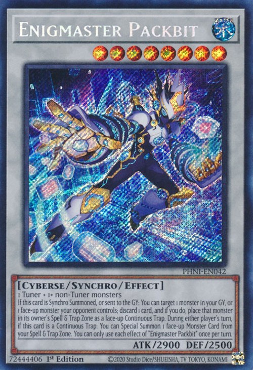 Enigmaster Packbit [PHNI-EN042] Secret Rare | Jomio and Rueliete's Cards and Comics