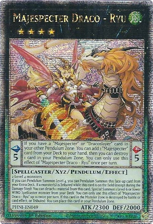 Majespecter Draco - Ryu [PHNI-EN049] Quarter Century Secret Rare | Jomio and Rueliete's Cards and Comics