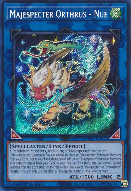 Majespecter Orthrus - Nue [PHNI-EN051] Secret Rare | Jomio and Rueliete's Cards and Comics