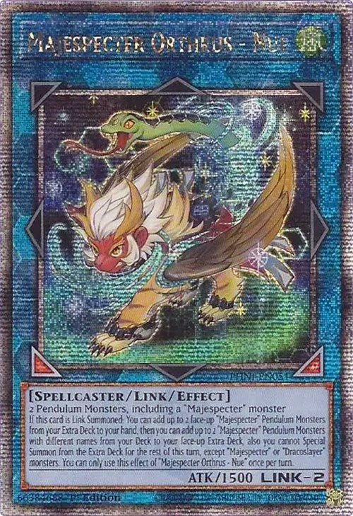 Majespecter Orthrus - Nue [PHNI-EN051] Quarter Century Secret Rare | Jomio and Rueliete's Cards and Comics