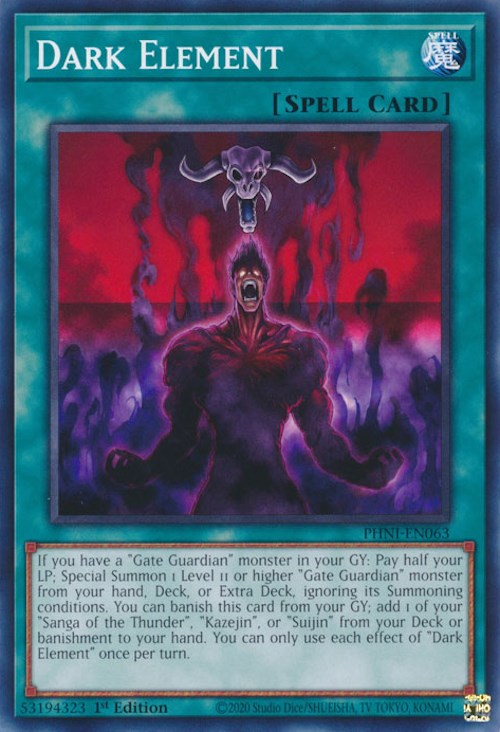 Dark Element [PHNI-EN063] Common | Jomio and Rueliete's Cards and Comics