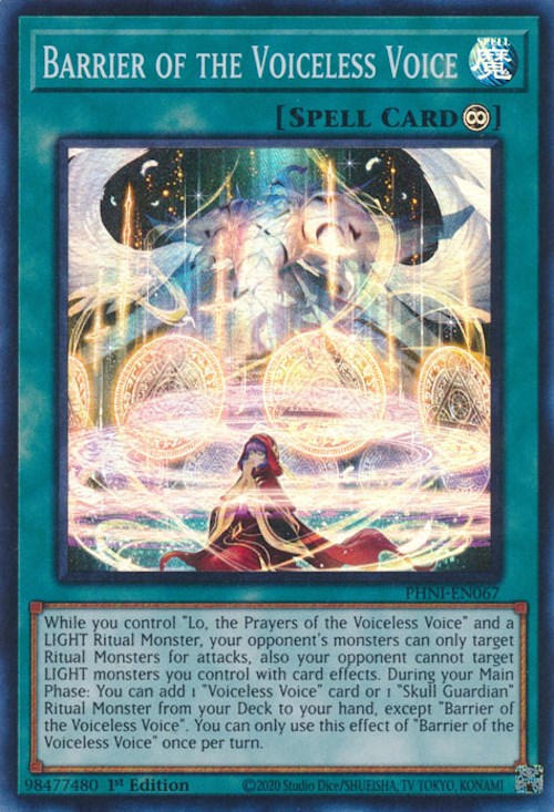 Barrier of the Voiceless Voice [PHNI-EN067] Super Rare | Jomio and Rueliete's Cards and Comics