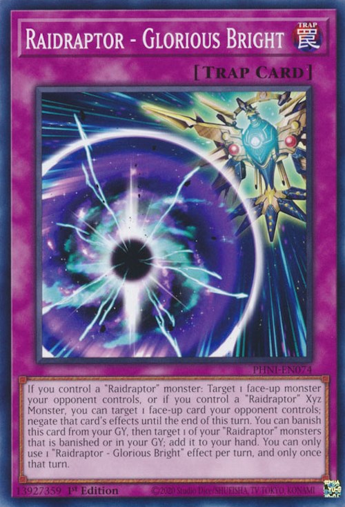Raidraptor - Glorious Bright [PHNI-EN074] Common | Jomio and Rueliete's Cards and Comics