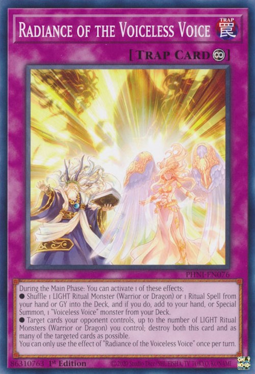 Radiance of the Voiceless Voice [PHNI-EN076] Common | Jomio and Rueliete's Cards and Comics