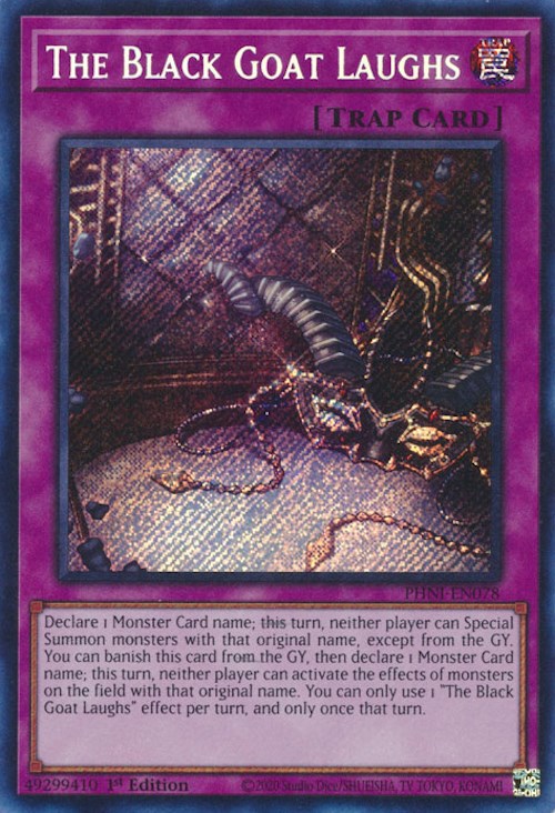 The Black Goat Laughs [PHNI-EN078] Secret Rare | Jomio and Rueliete's Cards and Comics